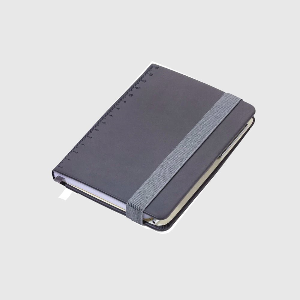 notebook with pen a6 black/gold